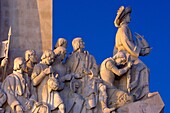 Monument to the Discoveries at dusk, Belem, Lisbon, Portugal