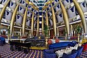 Interior view, Burj al Arab Hotel, Dubai, United Arab Emirates