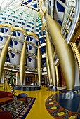 Interior view, Burj al Arab Hotel, Dubai, United Arab Emirates