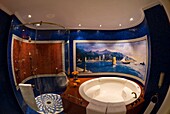 Shower and hot tub, Two bedroom suite Number 1109, Burj al Arab Hotel, Dubai, United Arab Emirates