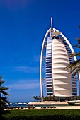 Burj Al Arab Hotel designed to resemble a billowing sail, Dubai, United Arab Emirates