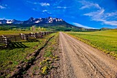 The Dallas Divide Sneffels Range in back, near RIdgway, Colorado USA