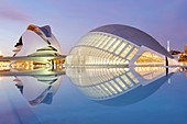 evening in the city of arts and sciences, Valencia, Spain
