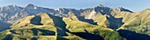 panorama of the southern slope of the Sierra de Tendenera, Pyrenees, Huesca, Aragon, Spain