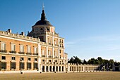 South façade as seen from the Plaza de las Parejas, Royal Palace, Aranjuez, Madrid province, Spain