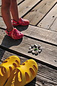 Boardwalk, Shoes, Pebbles, Somme (80), Picardy, France
