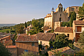 Vineyards And Village Of Gigondas At The Foot Of The Dentelles De Montmirail, Cotes-Du-Rhone Wine, Vaucluse, France