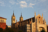 The Two Towers Of The San Jeronimo El Real Church In The Neighborhood Of The Prado, Madrid, Spain