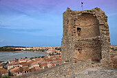 The 13Th Century Barberousse Tower, Ruins Of The Medieval Military Fortress Overlooking The Old Village Of Gruissan, Aude (11), Les Corbieres, France