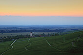 View over the vineyards of Kirchofen to the plains of the Rhine river, Breisgau, Breisgau-Hochschwarzwald, Black Forest, Baden-Württemberg, Germany