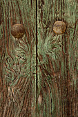 Detail of an old door, Castrillo de los Polvazares, Province of Leon, Old Castile, Castile-Leon, Castilla y Leon, Northern Spain, Spain, Europe