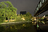 Landwehrkanal bei Nacht, Berlin, Deutschland, Europa