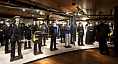 Figures in navy uniforms at International Maritime Museum Hamburg, Hanseatic city of Hamburg, Germany, Europe