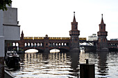 Oberbaumbrücke, former border crossing between East and West Berlin, between Kreuzberg and Friedrichshain, Berlin, Germany, Europe