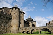 Fortified city of Carcassonne, Aude, Languedoc-Roussillon, France