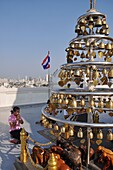 Bangkok (Thailand): bells with names at the pagoda on the top of the Golden Mount