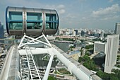 Singapore: view of the city, with the Marina Bay, from the Singapore Flyer