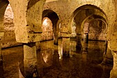 Arabic water cistern in the Palacio de las Veletas, in the Cáceres City declared World Heritage by UNESCO Extremadura Spain