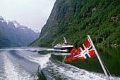 Norway, Hordaland, Cruise on the Aurlandsfjord