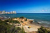 Sandstrand, Oropesa del Mar, Costa del Azahar, Provinz Castellon, Spanien