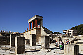 North entrance, Palace of Knossos, Knossos, Crete, Greece