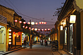 Street scenery in the evening, Hoi An, Annam, Vietnam