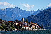 Kastell, Ufer, Rezzonico, Comer See, Lombardei, Italien