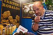 Truffle Fair, Sales clerk, Alba, Langhe, Piedmont, Italy