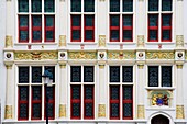 Old Civil Registry or Old Recorders House in Burg Square Bruges Belgium