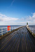 The West Pier in Whitby North Yorkshire England