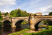 Bridge over the River Swale and Richmond Castle Richmond North Y