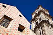 Church and Tower in Malaga Old Town Spain