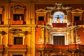 The Bishops Palace at Night Malaga Spain