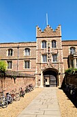 Jesus College Gatehouse, Cambridge, England, UK