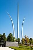 Arlington VA - The three spires of the United States Air Force Memorial in Arlington, Virginia