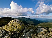 Appalachian Trail - Hiking on Clay Loop trail Mount Clay in the scenic landscape of the Northern Presidential Range, which is located in the White Mountain National Forest of New Hampshire USA