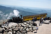 Mount Washington Cog on the summit of Mount Washington Located in the White Mountains, New Hampshire USA