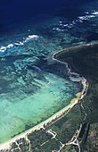 Aerial view of Altagracia East coast Dominican Republic