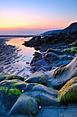 Sandymouth beach at dusk Bude, Cornwall, England, United Kingdom