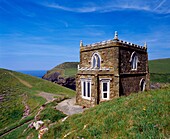 Doyden Castle on Doyden Point on the North Cornwall Coast at Port Quin, Cornwall, England, United Kingdom