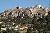 europe, greece, athens, ancient agora and acropolis