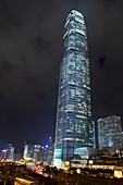 International Finance Centre IFC Tower 2 at night in Central, Hong Kong Tallest building in Hong Kong