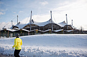Olympic Park in winter, Munich, Bavaria, Germany