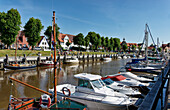 Boats in the harbour, Toenning, Schleswig-Holstein, Germany