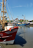 Port in Tammensiel, North Sea Island Pellworm, Schleswig-Holstein, Germany