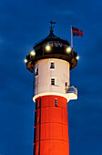 Alter Leuchtturm im Abendlicht, Nordseeheilbad Wangerooge, Ostfriesland, Niedersachsen, Deutschland