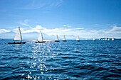 Chiemsee Plätten Regatta, Chiemsee, Chiemgau, Oberbayern, Bayern, Deutschland