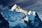 Schneebedecktes Wetterhorn, UNESCO Welterbe Schweizer Alpen Jungfrau - Aletsch, Berner Oberland, Bern, Schweiz, Europa