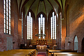 Interior view of abbey church, Cismar monastery, Cismar, Schleswig-Holstein, Germany, Europe