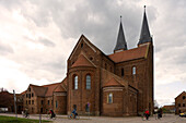 Jerichow monastery in the Altmark under clouded sky, Jerichow, Saxony Anhalt, Germany, Europe